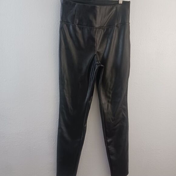 Laundry By Shelli Segal Women's Pull On Leather Pants Black Size S - Picture 2 of 9